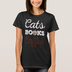 Katzenbücher & T-Shirt Chat Book & Coffee