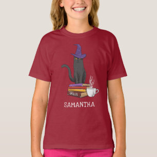 Katzenbücher Trank und Zauber Halloween Personalis T-Shirt