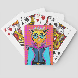 Katzencharakter-Design Spielkarten