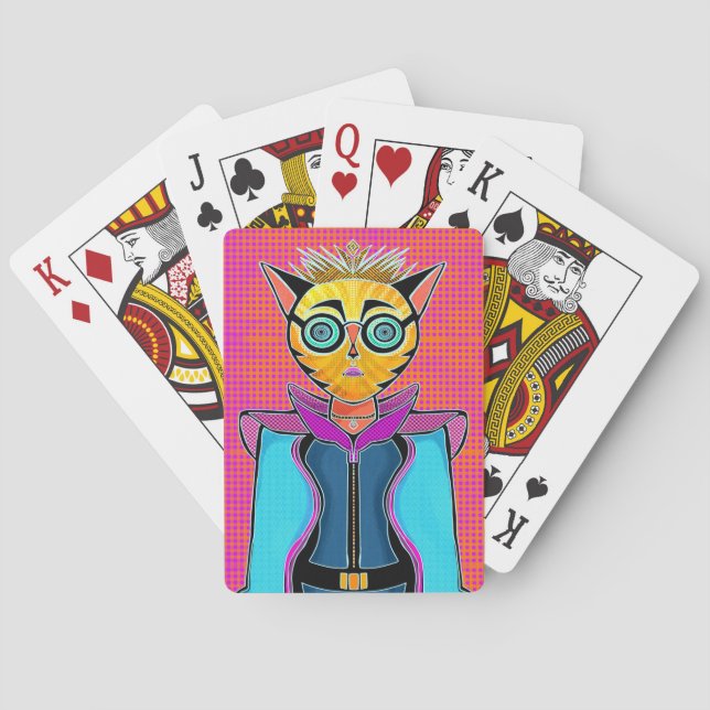 Katzencharakter-Design Spielkarten (Rückseite)