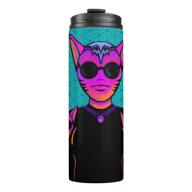 Katzencharakter Thermosbecher (Vorderseite)