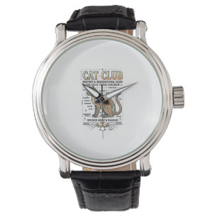 Katzenclub Katze Anatomie Wissenschaftliches Diagr Armbanduhr