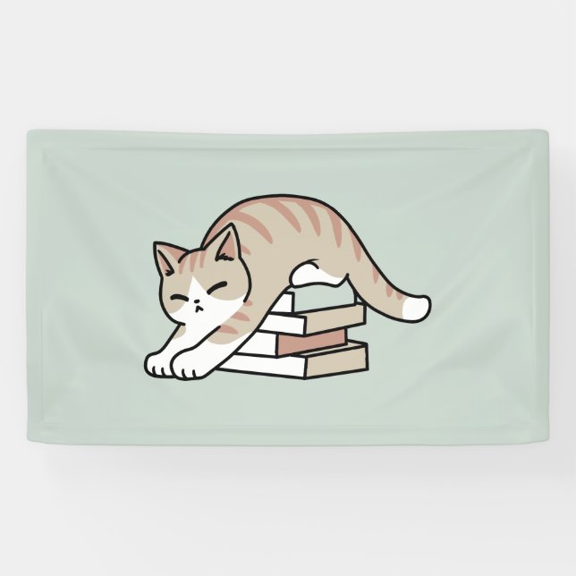 Katzendarstellung buchen - aufgerollt und gemütlic banner (Horizontal)