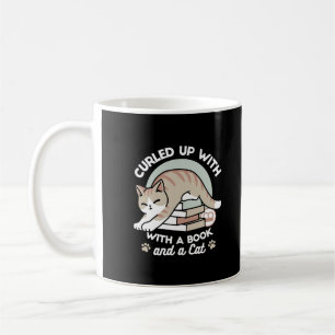 Katzendarstellung buchen - aufgerollt und gemütlic kaffeetasse