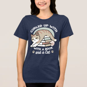 Katzendarstellung buchen - aufgerollt und gemütlic Tri-Blend shirt
