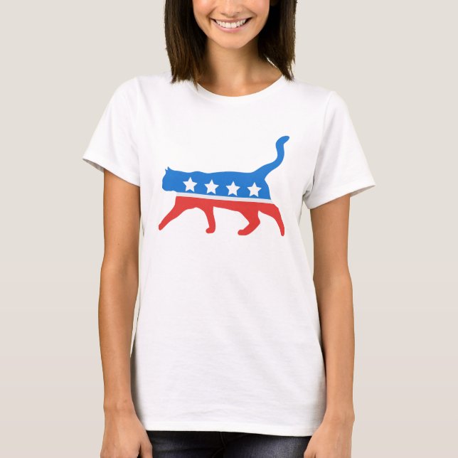 Katzendemokratisches Symbol T-Shirt (Vorderseite)