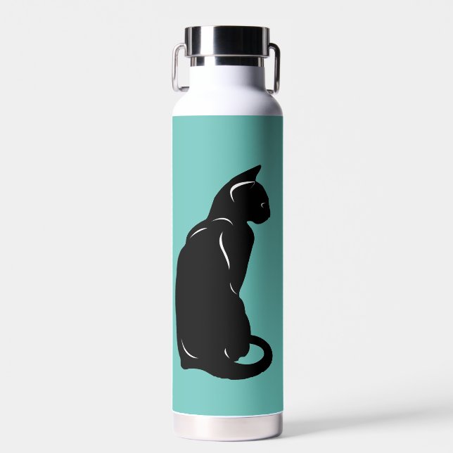 Katzendesign auf dem Kupfer-Vakuum isoliert Trinkflasche (Vorne)