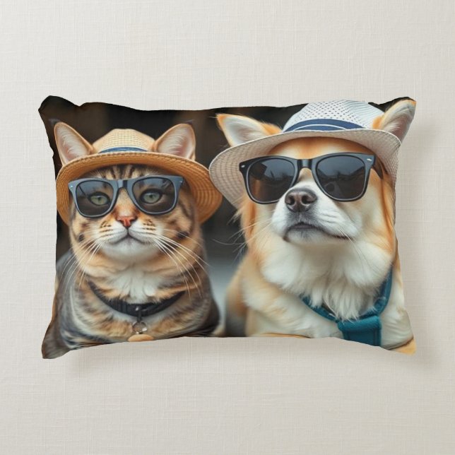 Katzendesign Kissen und Hunde Kissen (Vorderseite)