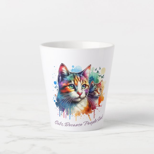 Katzendesign Milchtasse (Vorderseite)