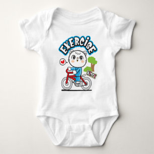 Katzenfahrrad  baby strampler
