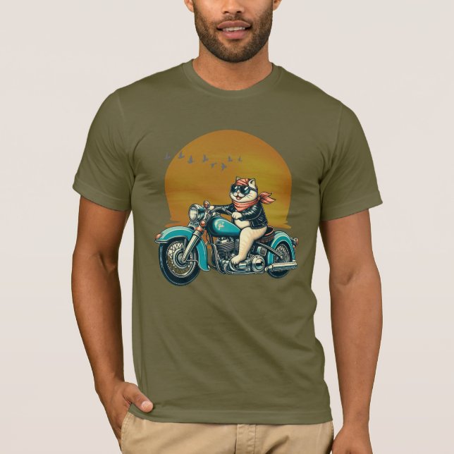 Katzenfahrrad T-Shirt (Vorderseite)