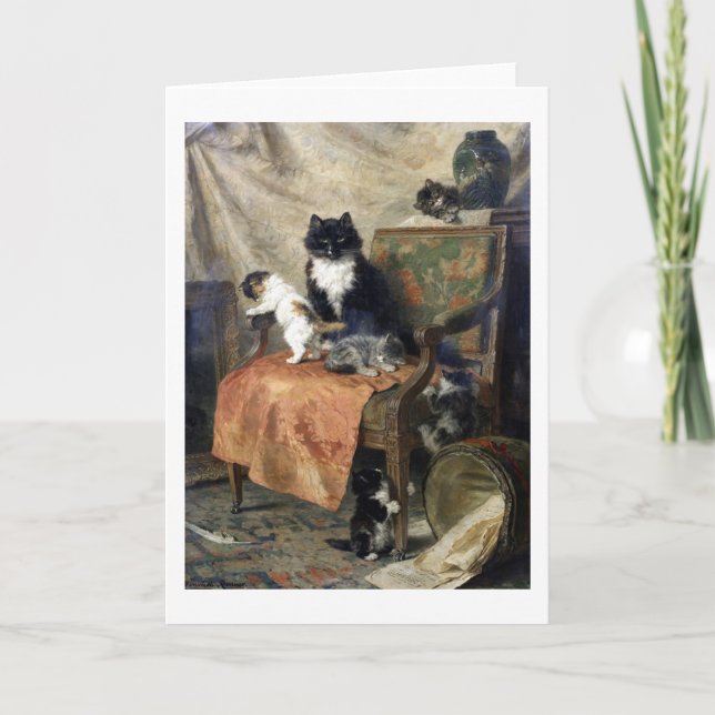 Katzenfamilie Henriëtte Ronner-Knip Karte (Vorderseite)