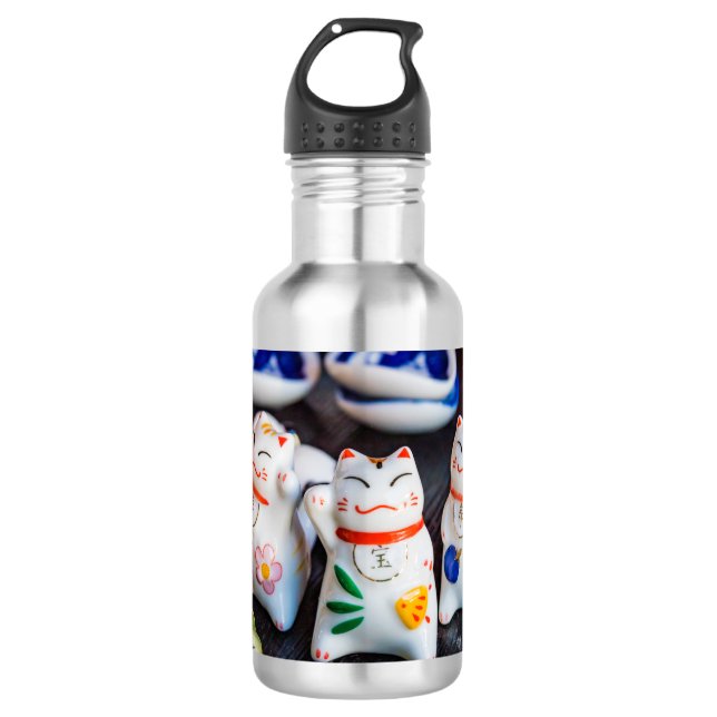 Katzenfiguren werden edelstahlflasche (Vorderseite)