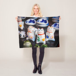 Katzenfiguren werden fleecedecke