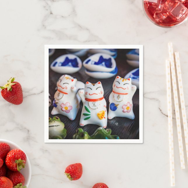 Katzenfiguren werden serviette (Beispiel)