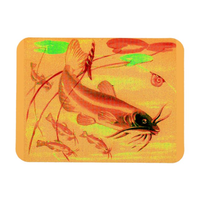 Katzenfisch Magnet (Horizontal)