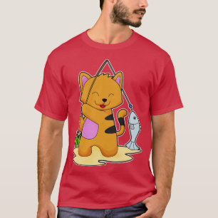 Katzenfisch mit Angelgestänge T-Shirt