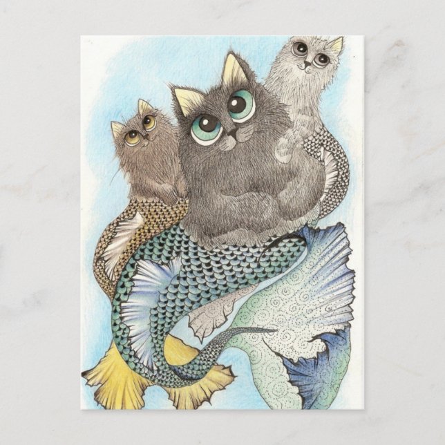 Katzenfisch Postkarte (Vorderseite)