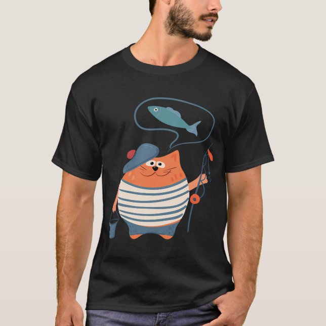 Katzenfischer T-Shirt (Vorderseite)