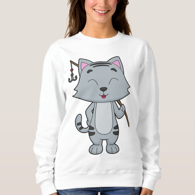 Katzenfischerei Fisher Finish rod Sweatshirt (Vorderseite)