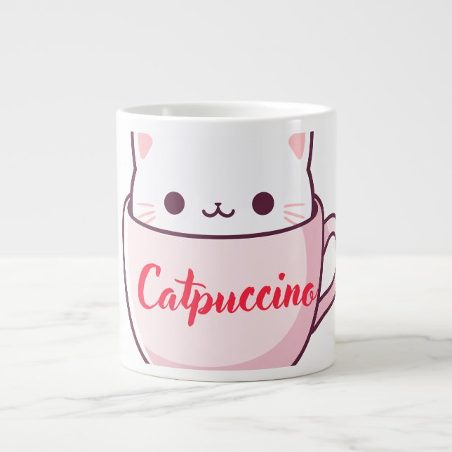 "Katzenförmige Tasse Catpuccino" (Vorderseite)