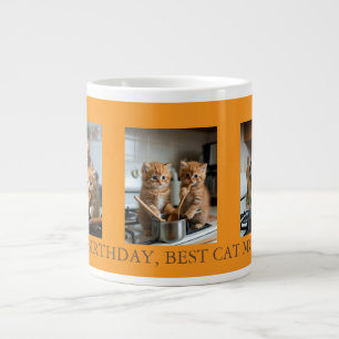 Katzenfoto-Collage Beste Katzenmutter Jumbo-Tasse