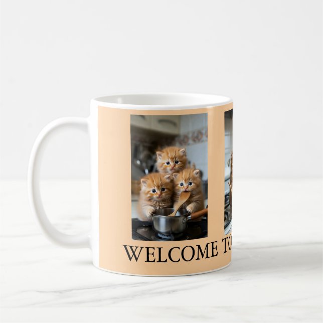 Katzenfoto-Collage Bester Katzenvater Kaffeetasse (Links)