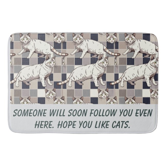  Katzenfoto Humor Text  Badematte (Vorderseite)