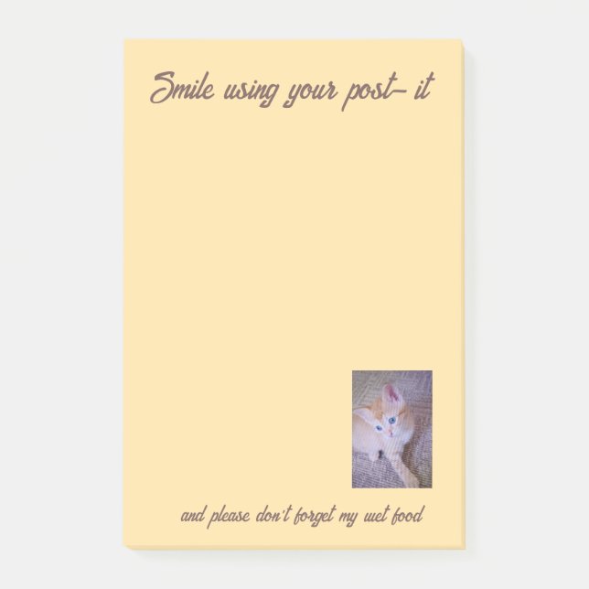 Katzenfoto Humor Text Notizen (Vorderseite)