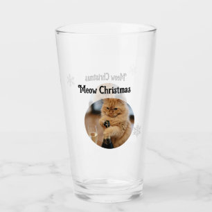 Katzenfoto, Meow Weihnachten, anpassen Glas