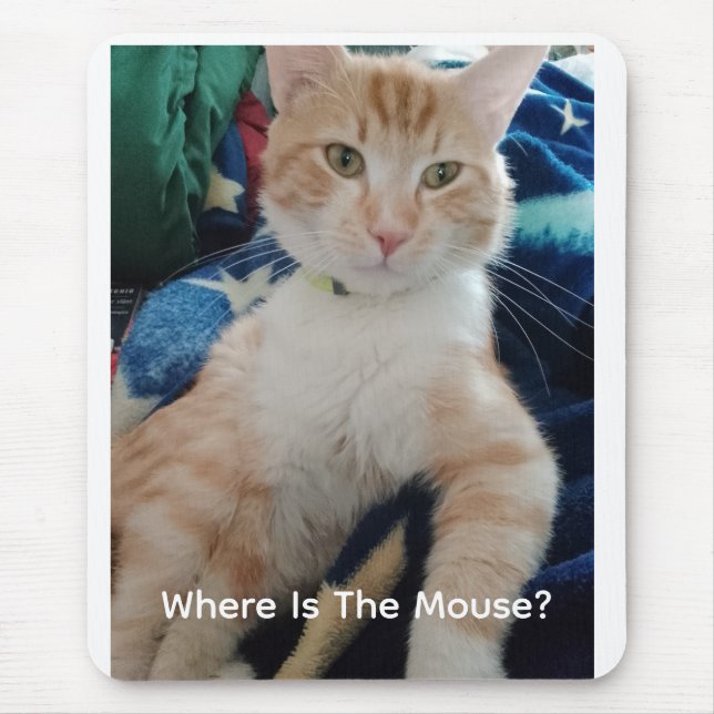 Katzenfoto-Text Anpassen Mousepad (Vorne)