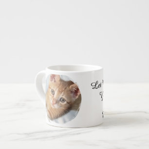 Katzenfoto, Text, austauschbar, Lustig, Katzenlieb Espressotasse