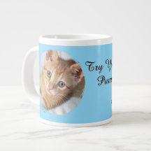 Katzenfoto-Text Blau ersetzbar Lustig für Katzenli