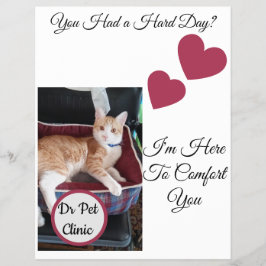 Katzenfoto, Zitate vorne und hinten, Pfote, Herz, Flyer