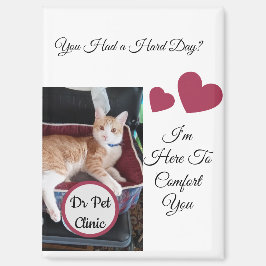 Katzenfoto, Zitate vorne und hinten, Pfote, Herz, Magnet