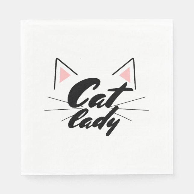 Katzenfrau Serviette (Vorderseite)