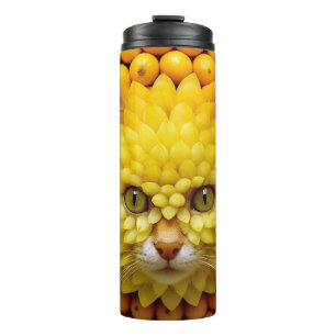 Katzenfrüchte Kunst Thermosbecher