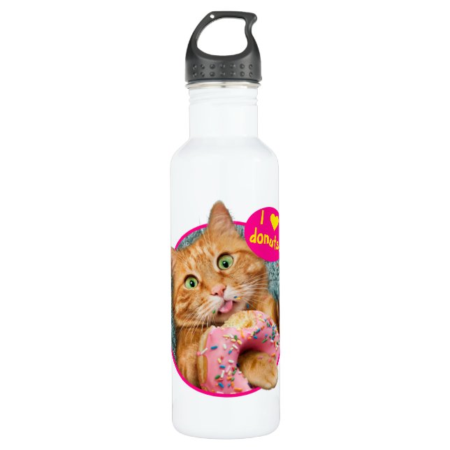 Katzenfutter Edelstahlflasche (Vorderseite)