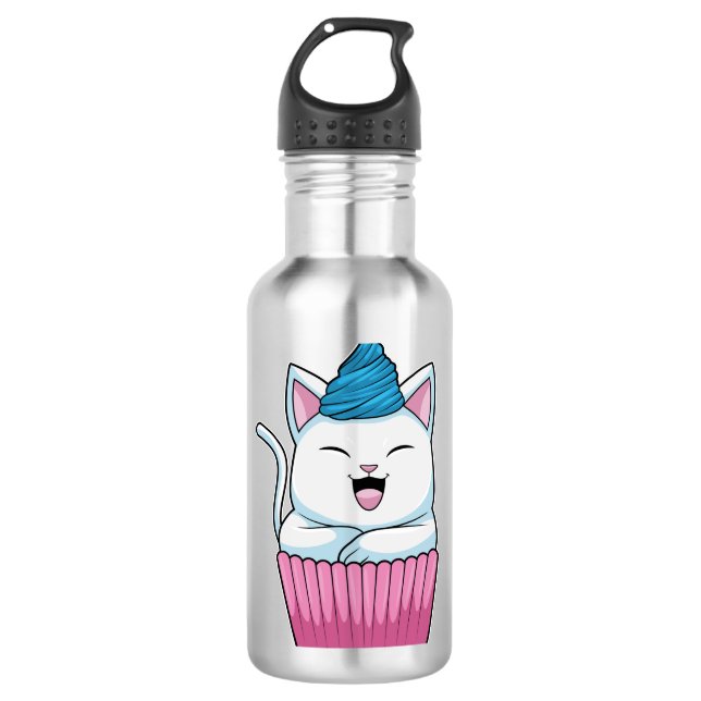 Katzenfutter Muffin Edelstahlflasche (Vorderseite)