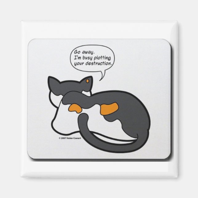 Katzengedanken Magnet (Vorne)