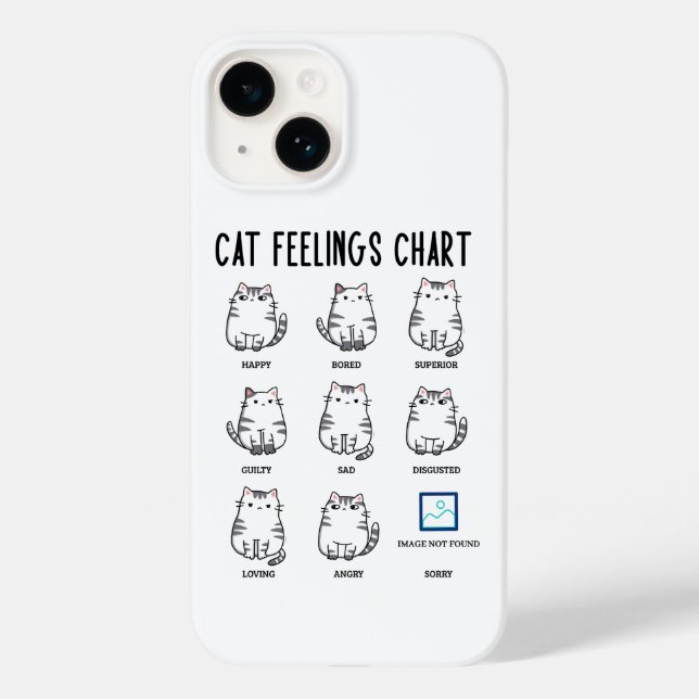 Katzengefühls-Chart Case-Mate iPhone 14 Hülle (Rückseite)