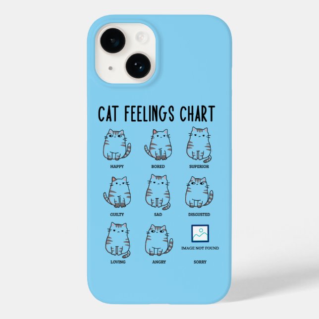 Katzengefühlsdiagramm Case-Mate iPhone 14 Hülle (Rückseite)