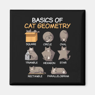 Katzengeometrie Mathe Lustige Katzen Geschenke Für Magnet