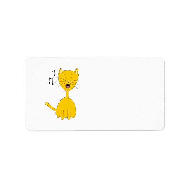 Katzengesang. Adressaufkleber (Vorne)