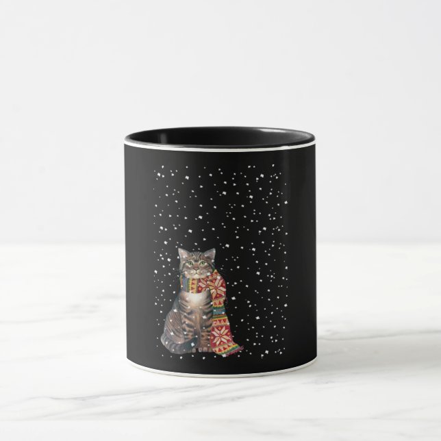 Katzengeschenk| Scarf Die Katzen Jahreszeit Winter Tasse (Zentrum)