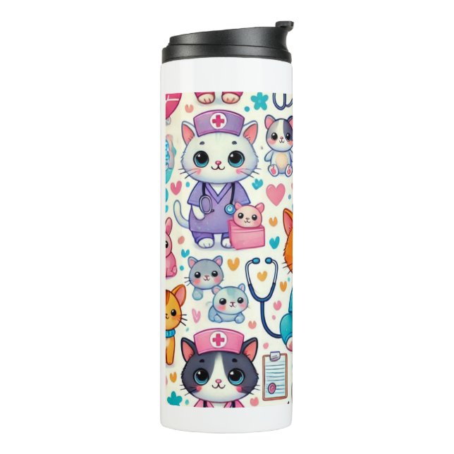 Katzengeschwülste, Kawaii 20oz Becher für Katze (Nach links gedreht)