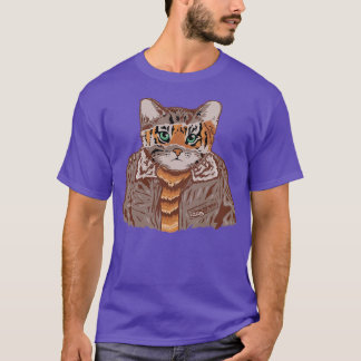Katzengesicht am menschlichen Körper T-Shirt