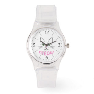 Katzengesicht Armbanduhr