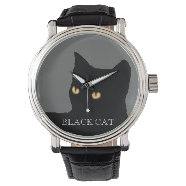 Katzengesicht Armbanduhr (Vorderseite)