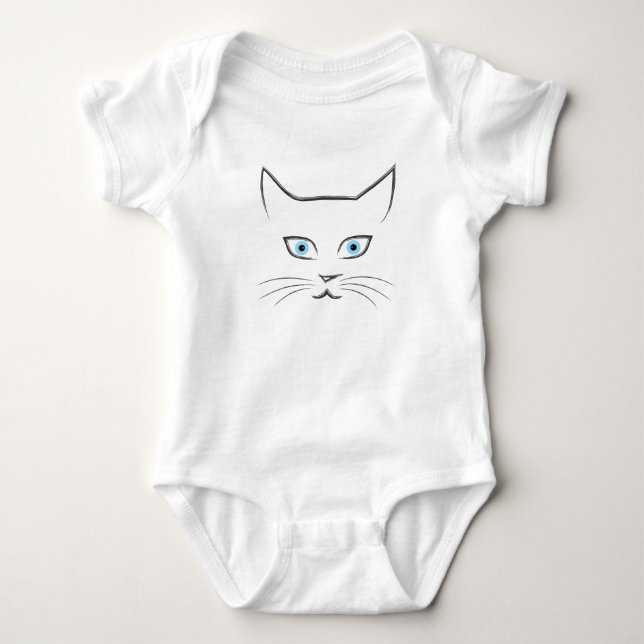 Katzengesicht Baby Strampler (Vorderseite)